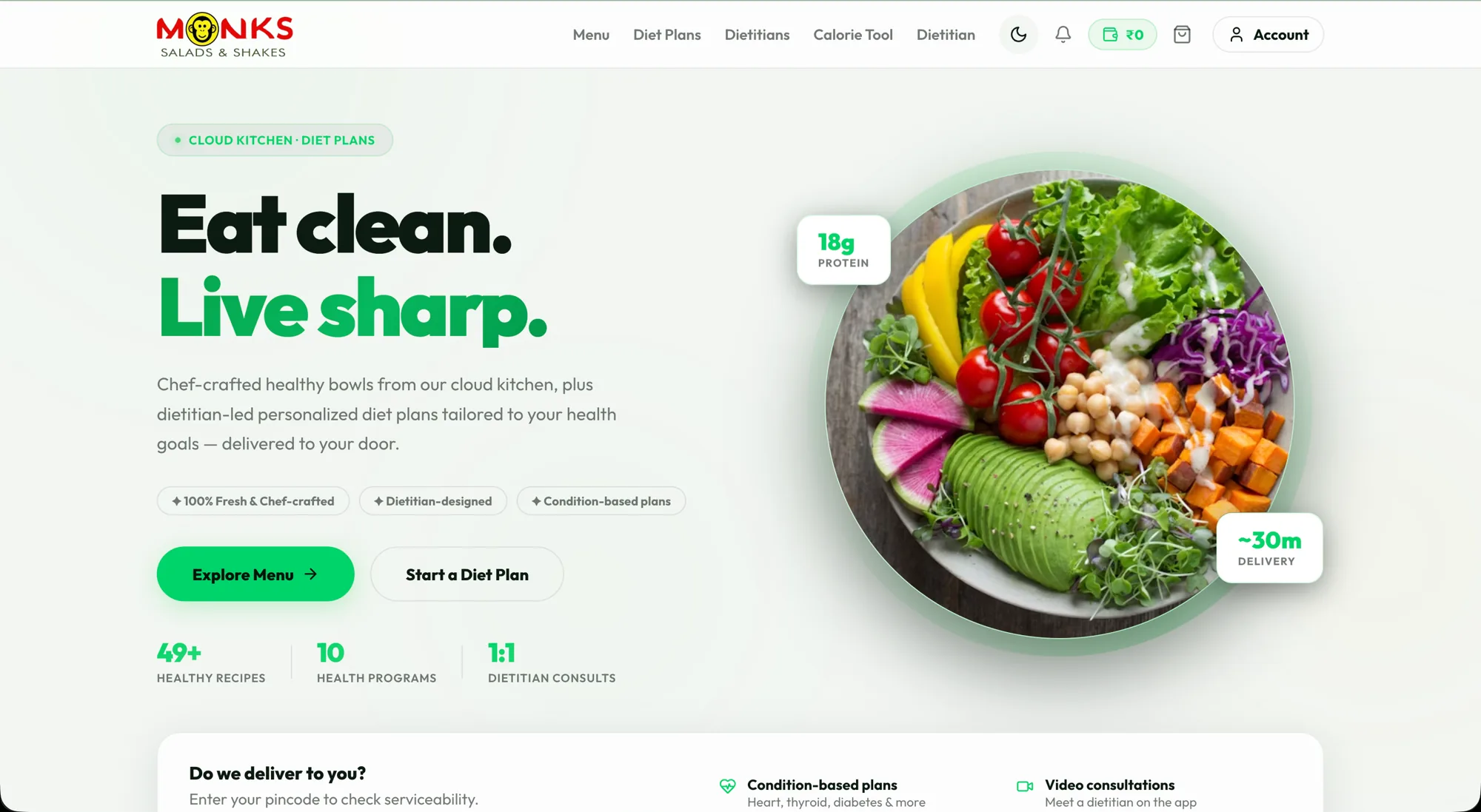 Monk's Salad — Health & Nutrition